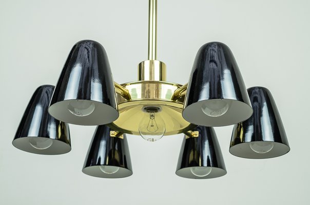 Vintage Brass Black Aluminum Chandelier 1950s For At Pamono Vintage Brass Black Aluminum Chandelier 1950s 3