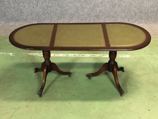 Mahogany Coffee Table With Leather Top 1950s For At Pamono Mahogany Coffee Table With Leather Top
