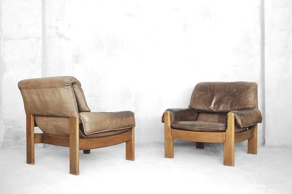 Danish Modern Leather Lounge Chairs 1960s Set Of 2 For At Danish Modern Leather Lounge Chairs
