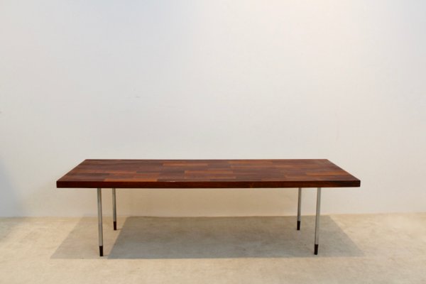 Dutch Teak Stainless Steel Coffee Table By Rudolf Bernd Glatzel For Fristho 1960s For Sale At Pamono