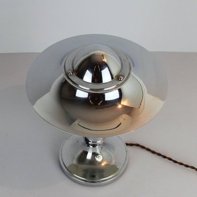 art deco chrome table lamp