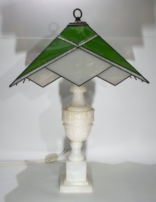 Vintage alabaster 2024 table lamp