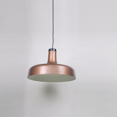 Mid Century Italian Ceiling Light With Imitation Copper For Sale