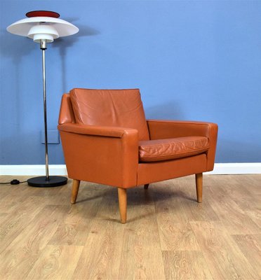 Vintage Danish Tan Leather Lounge Chair For At Pamono Vintage Danish Tan Leather Lounge Chair 2