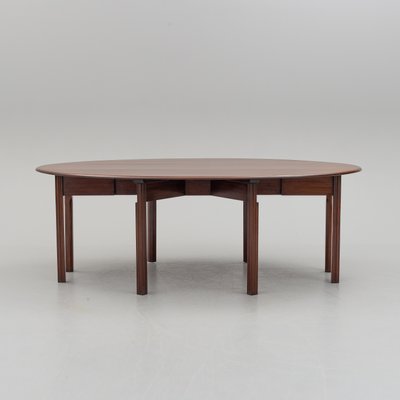 Mesa de comedor abatible vintage grande de caoba de Nordiska ... Mesa de comedor abatible vintage grande de caoba de Nordiska ...