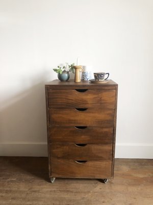 Mid Century Chest Of Drawers On Wheels For Sale At Pamono