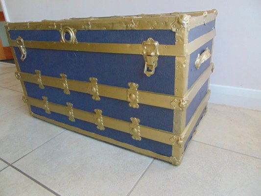 Banded Wooden Steamer Trunk 1920s For Sale At Pamono