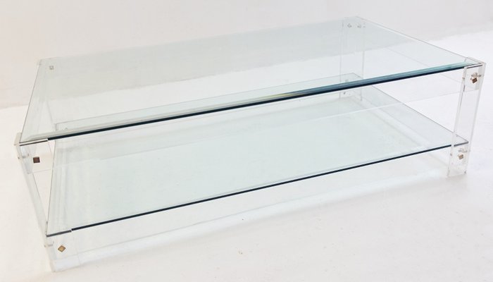 Lucite Coffee Table With Glass Top 1970s For At Pamono - Lucite Coffee Table With Shelf Lucite Coffee Table With Glass Top 1970s For At Pamono - Lucite Coffee Table With Shelf