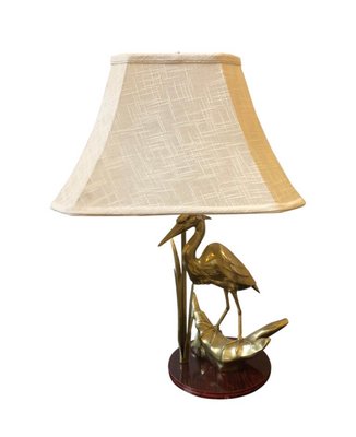 Italian Brass Flamingo Table Lamp, Flamingo Table Lamp