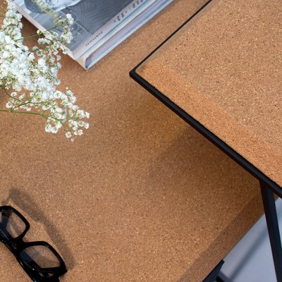 Gr o 2 Coffee Table in Light Cork with Black Legs by Mendes