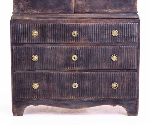 Antique 2 Part Cabinet With Original Locks For Sale At Pamono