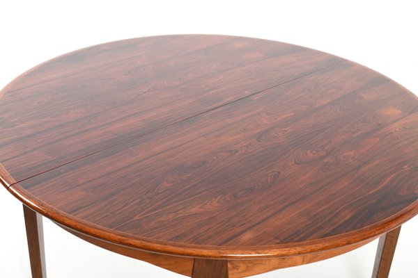Vintage Round Danish Rosewood Dining, Round Rosewood Dining Table And Chairs