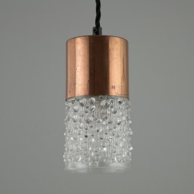 mid century glass pendant light