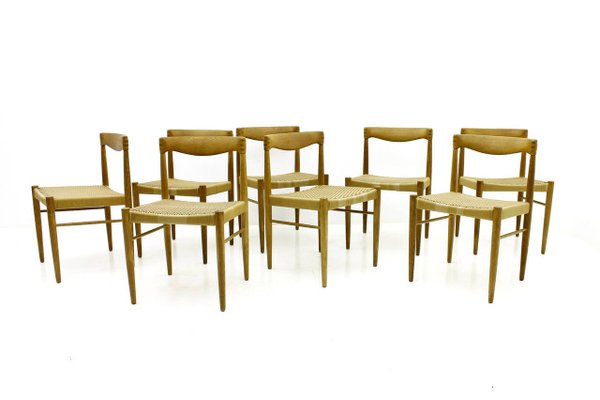 Oak Dining Room Chairs By H W Klein For Bramin 1960s Set Of 8 Oak Dining Room Chairs By H W Klein For Bramin 1960s Set Of 8
