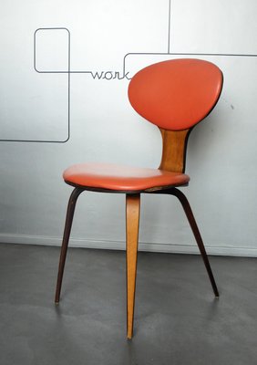 Vintage Walnut Side Chair By Norman Cherner For Plycraft 1960s