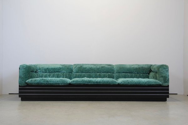Vintage Italian 3 Seater Lounge Sofa By Giovanni Offredi For Vintage Italian 3 Seater Lounge Sofa By