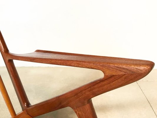 Z Chair In Leather Teak By Poul Jensen For Selig 1950s