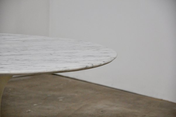 Vintage Carrara Marble Coffee Table 1960s