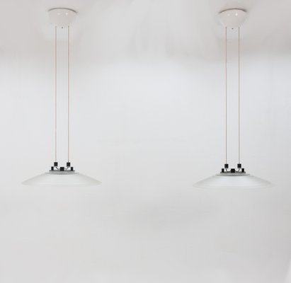 Large Halogen Pendant Lamps From Peil Putzler 1978 Set Of 2 Large Halogen Pendant Lamps From Peil Putzler 1978 Set Of 2