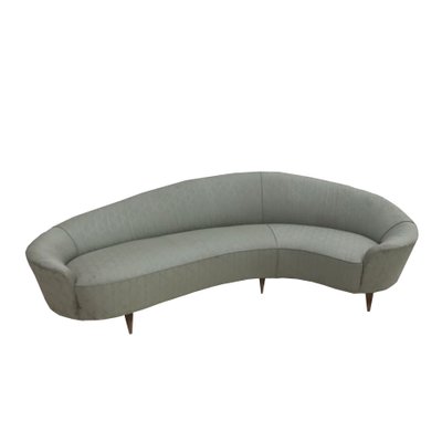 Vintage Curved Sofa By Ico Luisa, White Curved Sofa