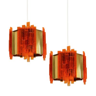 Mid Century Ceiling Lights By Claus Bolby For Cebo Industri 1960s Set Of 2
