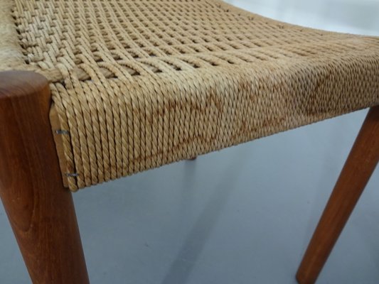 Teak & Papercord Dining Chairs by Poul M. Volther for Frem Teak & Papercord Dining Chairs by Poul M. Volther for Frem