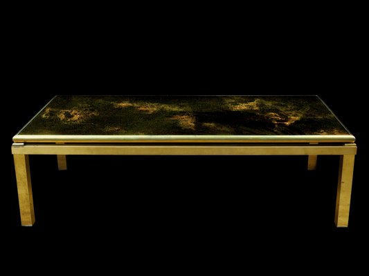 Brass And Glass Solar Eruption Coffee Table By Maison Jansen For At Pamono Glass Solar Eruption Coffee Table, Maison Jansen Brass And Glass Coffee Table