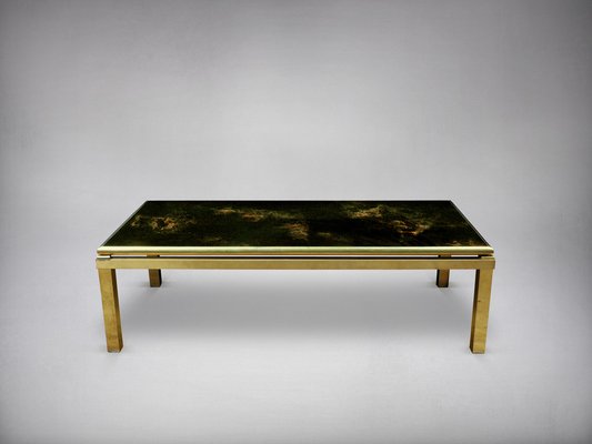 Brass And Glass Solar Eruption Coffee Table By Maison Jansen For At Pamono Glass Solar Eruption Coffee Table, Maison Jansen Brass And Glass Coffee Table