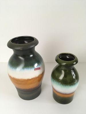 West German Vases From Scheurich 1970s Set Of 2 For Sale At Pamono
