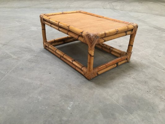 Vintage Italian Bamboo Coffee Table Vintage Italian Bamboo Coffee Table