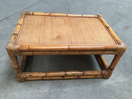 Vintage Italian Bamboo Coffee Table Vintage Italian Bamboo Coffee Table