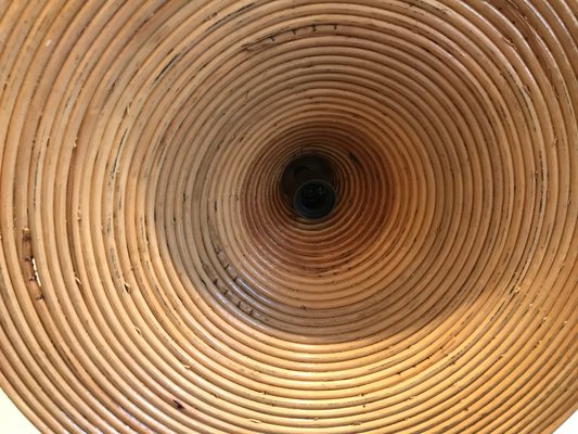 Mid Century Bamboo Ceiling Lamp For Sale At Pamono