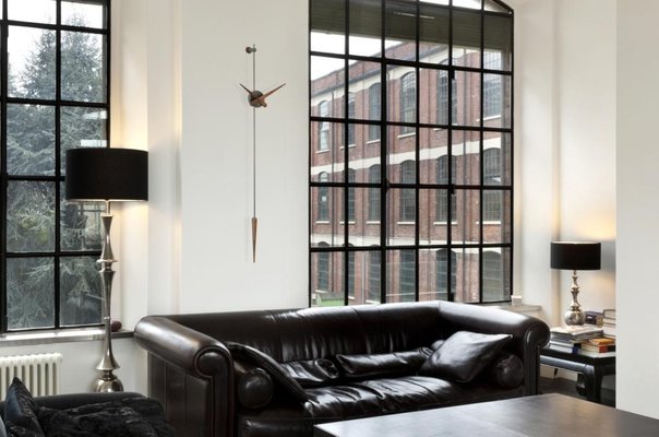 Punto Y Coma T Clock By Jose Maria Reina For Nomon At Pamono Punto Y Coma T Clock By Jose Maria, Reina Leather Sofa