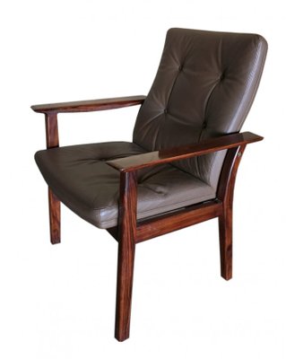 Fauteuil De Bureau Vintage En Palissandre En Vente Sur Pamono