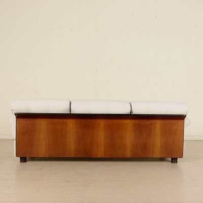 Vintage Italian Foam Sofa With Stained Poplar Veneer
