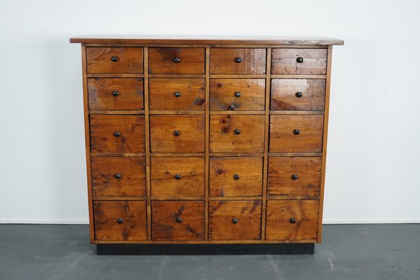 dutch pine apothecary cabinet or bank of drawers 1940s apocethary