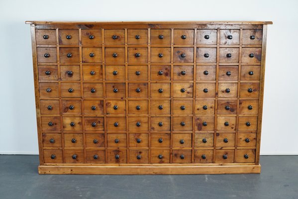 Dutch Pine Apothecary Cabinet Or Bank Of Drawers 1940s For Sale At