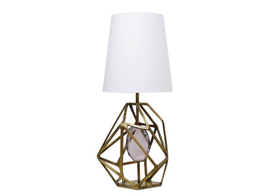 glass gem table lamp