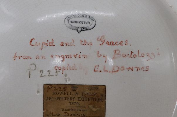 Antique English 3 Graces Wall Plate From Hancock 1879 - 