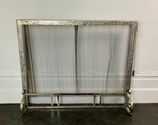 Vintage Metal Fire Screen With Chainmail For Sale At Pamono