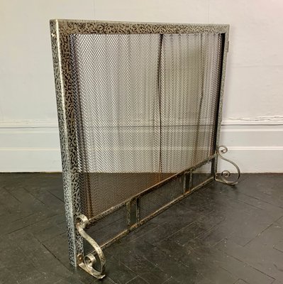 Vintage Metal Fire Screen With Chainmail For Sale At Pamono