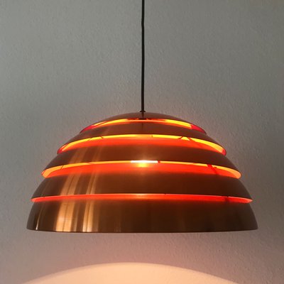 Hängelampe aus Kupfer in Bienenstock Optik von Hans Agne Jakobsson, 1960er Hängelampe aus Kupfer in Bienenstock Optik von Hans Agne Jakobsson, 1960er