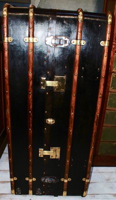 Bentwood Steamer Wardrobe Trunk From M Wurzl Sohne 1890s For