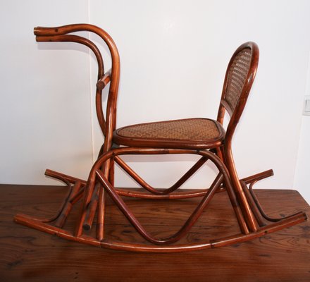 Bentwood Rattan Children s Rocking Chair 1930s for sale at Pamono