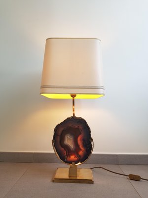 Large Agate Table Lamp By Daro, Tortoise Glass Table Lamp