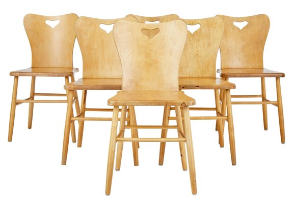 Mid Century Scandinavian Pine Dining Chairs Set Of 6 For At Pamono Mid Century Scandinavian Pine Dining Chairs Set Of 6 1