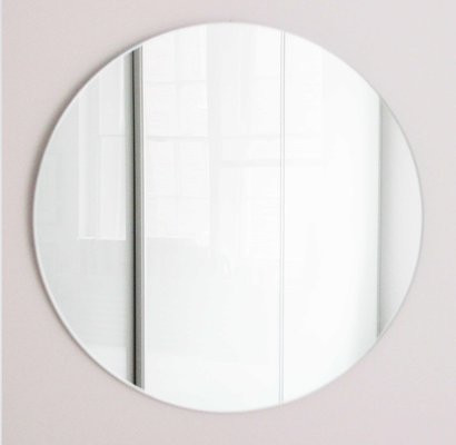 Medium Silver Orbis Round Mirror, Large Round Unframed Mirror