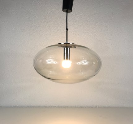 Large Glass Pendant Lighting large vintage glass pendant lamp from limburg 1970s 2