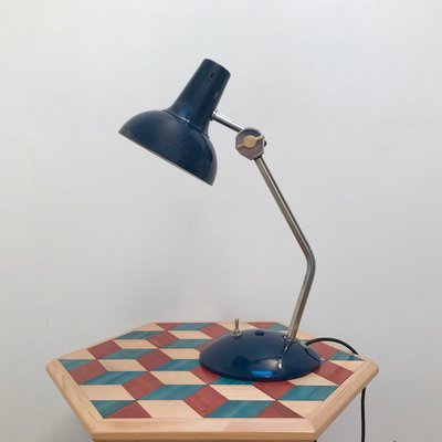 blue desk lamp