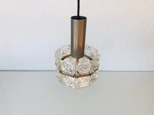 Vintage Deckenlampe aus Kristallglas von Sölken Leuchten, 1960er Vintage Deckenlampe aus Kristallglas von Sölken Leuchten, 1960er